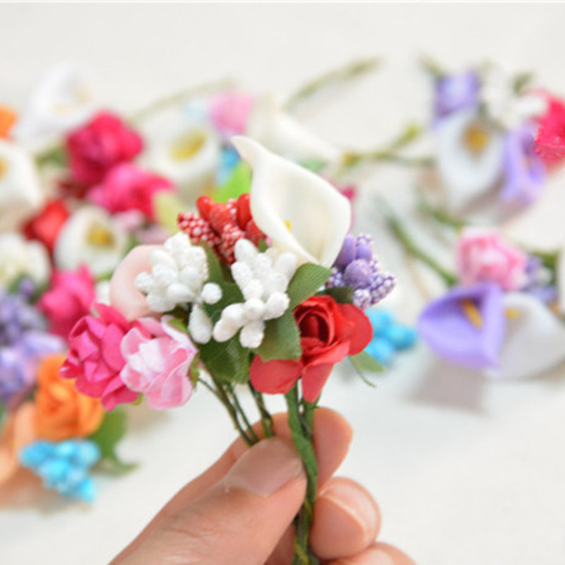 [Combo 2]Hoa giấy decor, trang trí thiệp quà tặng, Tag dán hoa handmade dán thiệp, bưu thiếp độc đáo