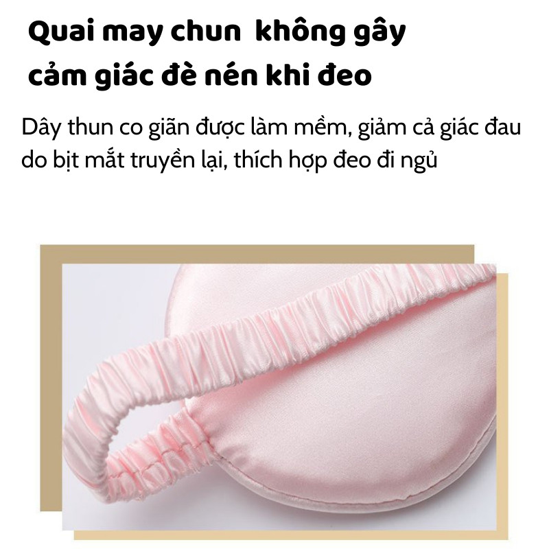 Set 4 món buộc tóc-bịt mắt vải lụa cao cấp kèm túi rút đựng mang du lịch tiện lơi, quà tặng bạn bè