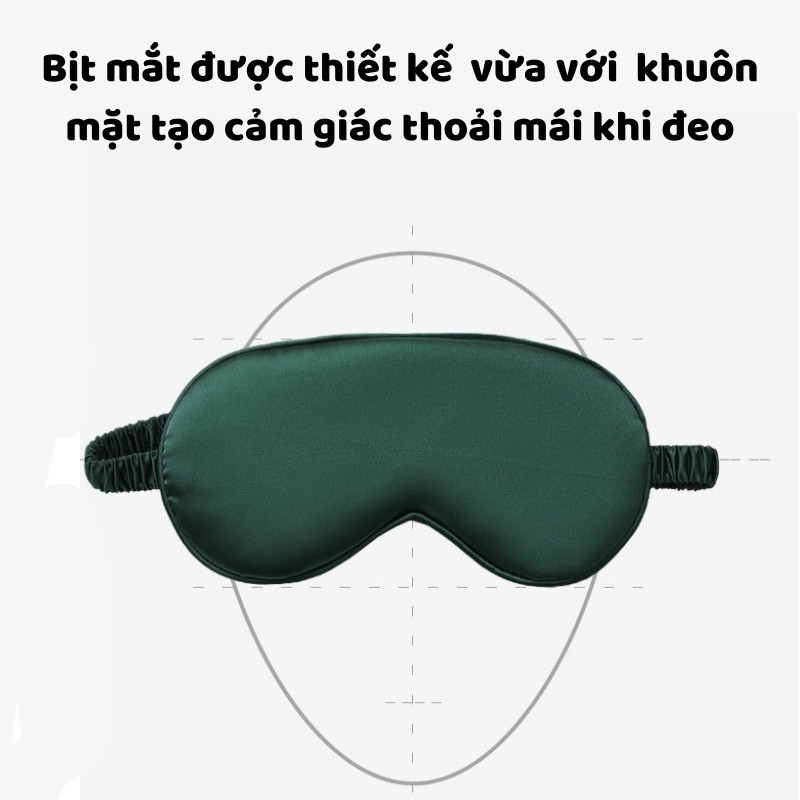 Set 4 món buộc tóc-bịt mắt vải lụa cao cấp kèm túi rút đựng mang du lịch tiện lơi, quà tặng bạn bè