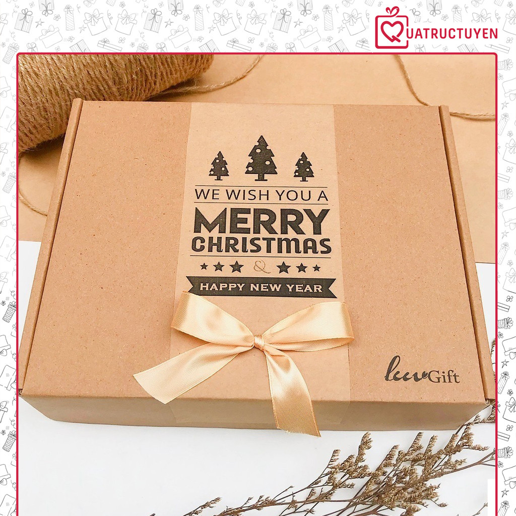 Hộp quà  - Túi quà tặng  Noel vintage thiết kế handmade ,tổng hợp nhiều loại hộp túi đựng quà