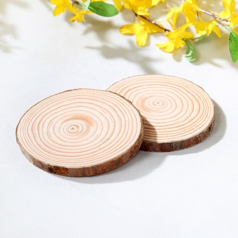 [Combo 2]Đế gỗ để bàn làm lót nến thơm, lót cốc ly, dụng cụ phụ kiện decor chụp ảnh gỗ thông vintage