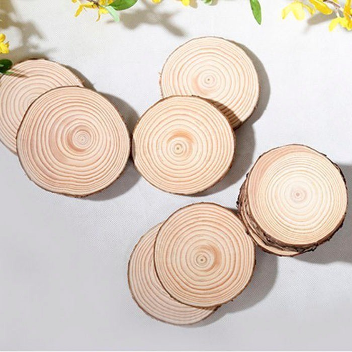 [Combo 2]Đế gỗ để bàn làm lót nến thơm, lót cốc ly, dụng cụ phụ kiện decor chụp ảnh gỗ thông vintage