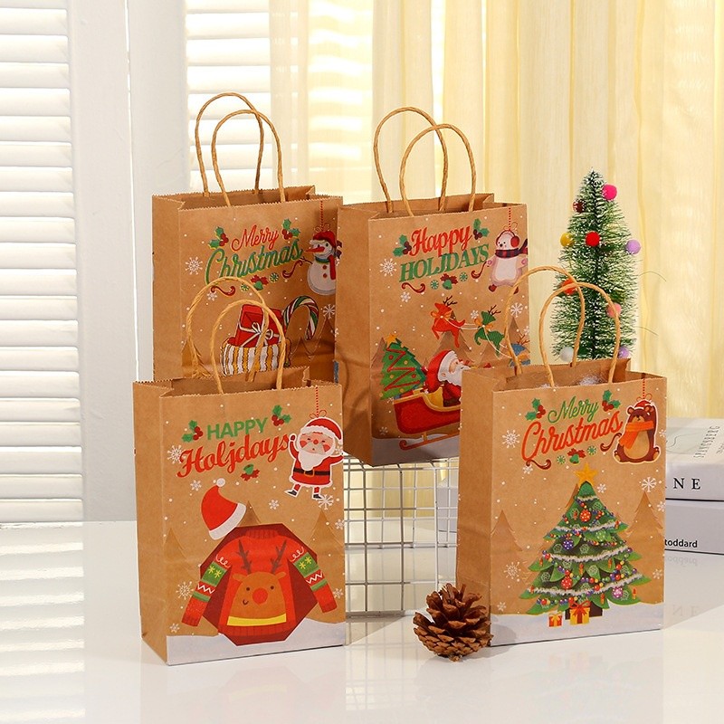 Hộp quà  - Túi quà tặng  Noel vintage thiết kế handmade ,tổng hợp nhiều loại hộp túi đựng quà