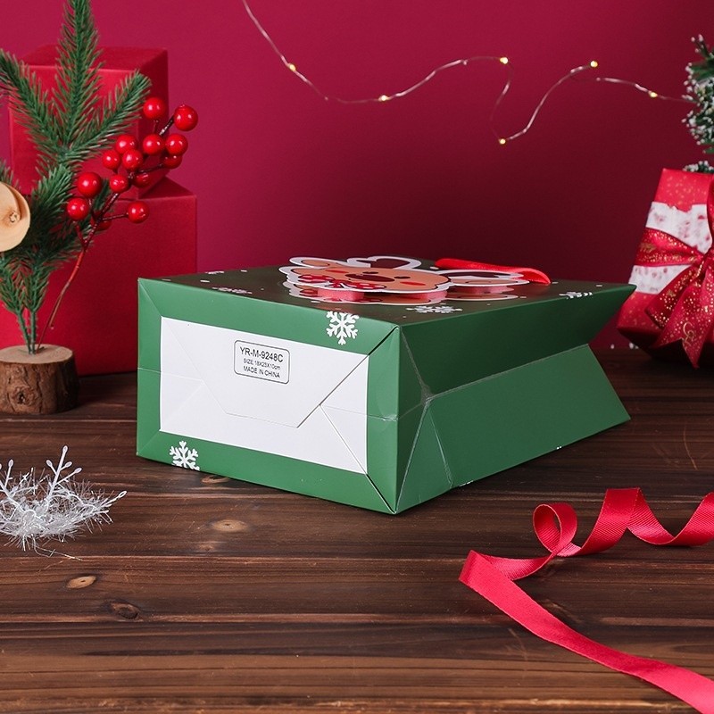 [Combo 3] Túi giấy đựng quà họa tiết Giáng sinh dán nổi TU09 hình tuần lộc ông Già noel dày dặn