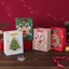 Túi giấy đựng quà họa tiết Giáng sinh dán nổi TU09 hình tuần lộc ông Già noel dày dặn