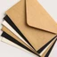 Bao đựng thiệp giấy làm bưu thiếp TH15, Phong bì kraft trơn 10.5 x 7cm màu trắng/ đen/ nâu