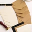 Bao đựng thiệp giấy làm bưu thiếp TH15, Phong bì kraft trơn 10.5 x 7cm màu trắng/ đen/ nâu