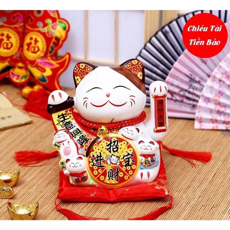 Mèo vẫy tay Chiêu Tài Tiến Bảo, mèo thần tài, mèo nhật bản, thuận lợi kinh doanh buôn bán