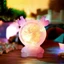 Đèn ngủ để bàn mini hình Huơu chứa cánh hoa tú cầu thiên nhiên dễ thương, độc đáo. Decor trang trí