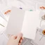Thiệp chúc mừng giấy trắng cài hoa khô vinatage, thiệp 20/11 sinh nhật, chúc mừng VUABAOBI