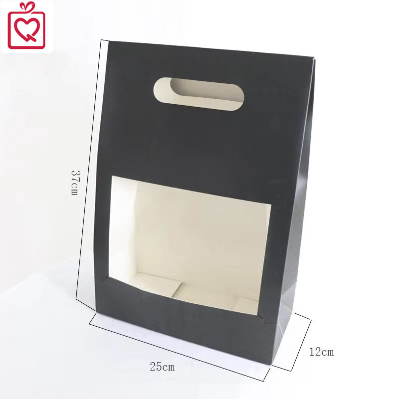 [Combo 3] Túi đựng hoa nghệ thuật ô cửa sổ 1 mặt H24 - hộp để hoa chống thấm nước có quai nhiều màu