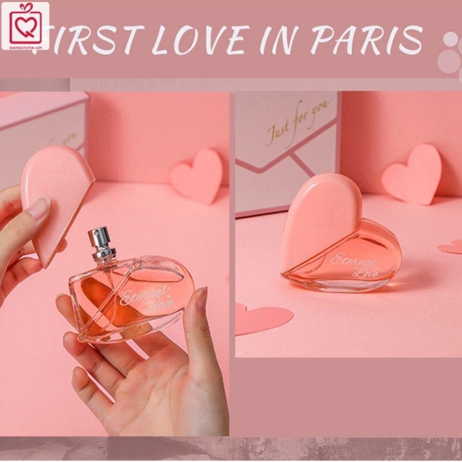 Xịt thơm body mist Shimang hộp trái tim, Body mist trái tim hương thơm ngọt ngào