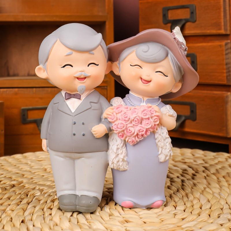 Tượng ông bà hiện đại, tượng ông bà tình cảm ngọt ngào, biểu tượng tình yêu vĩnh cửu
