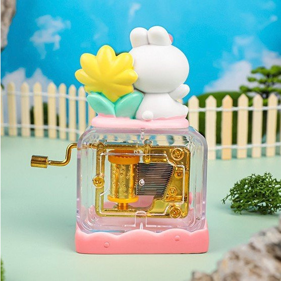 Hộp nhạc quay bằng tay Khu vườn hạnh phúc, hộp nhạc quay cót tay dễ thương tặng quà sinh nhật