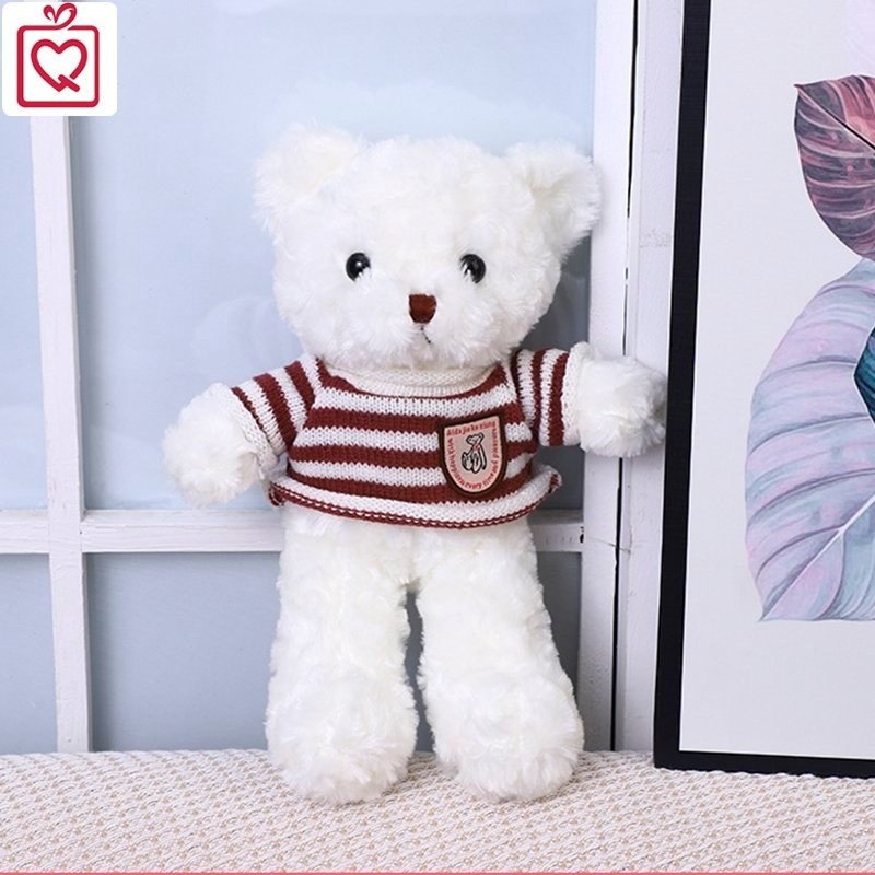 Gấu bông Teddy bear áo len, Gấu nâu đáng yêu áo xám