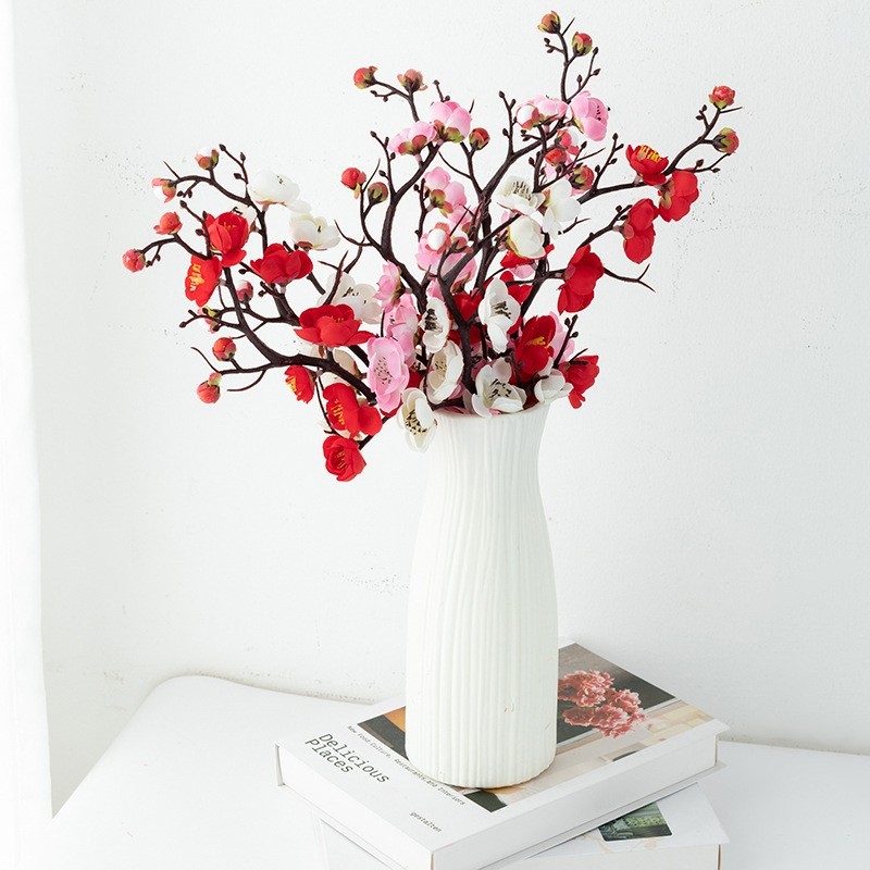 Cành hoa đào 30-60cm trang trí giỏ quà tết, trang trí Tết, oản nghệ thuật tháp bánh -Vua Bao Bì