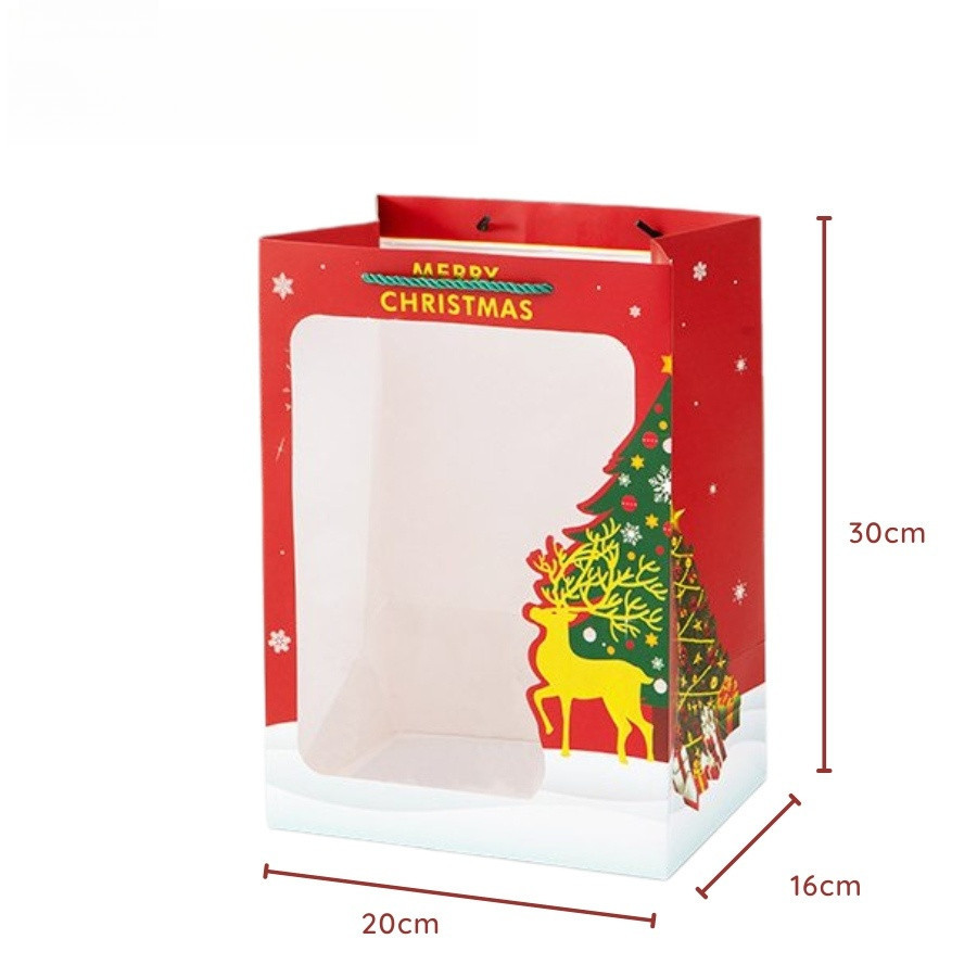 [Combo 3] Túi quà giáng sinh Noel, Túi giấy đựng quà hoạ tiết Noel