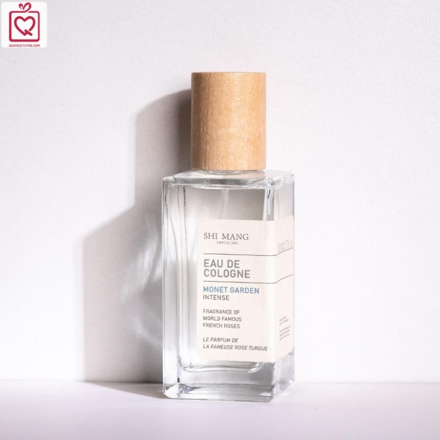 Xịt thơm body mist Shimang nắp gỗ, Body mist lọ thuỷ tinh trong suốt thanh lịch