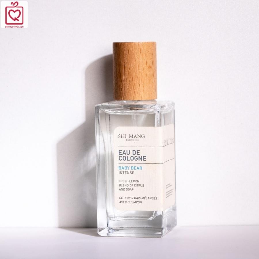 Xịt thơm body mist Shimang nắp gỗ, Body mist lọ thuỷ tinh trong suốt thanh lịch
