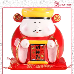 Tượng Thần Tài Phú Quý 12cm, thần tài đến - tượng để bàn cầu may mắn, tài lộc
