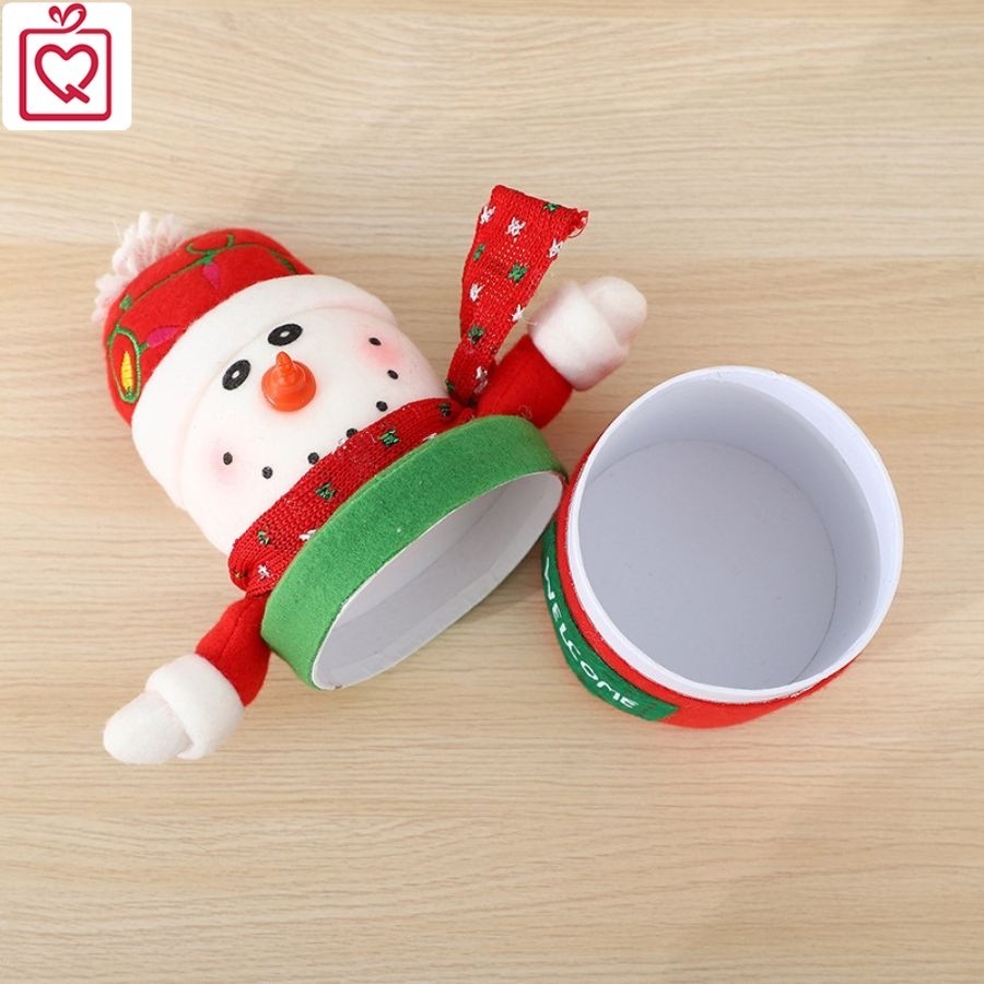 Hộp đựng kẹo giáng sinh, hộp đựng kẹo bằng nỉ, nhựa hoạ tiết Noel dễ thương