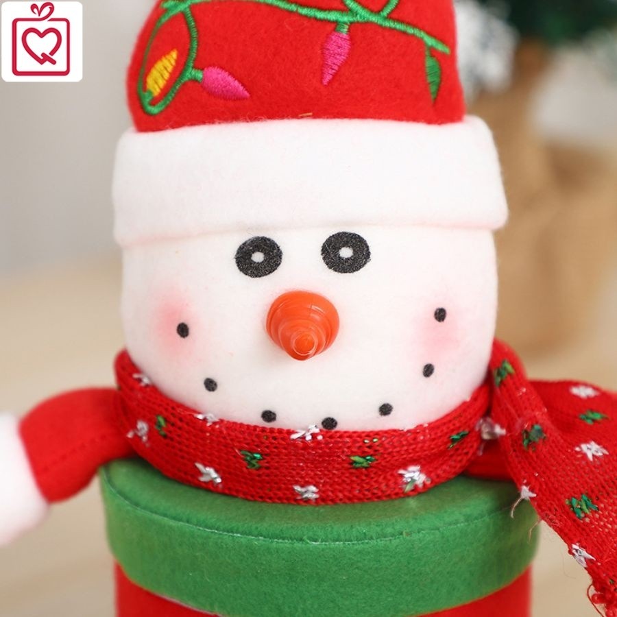 Hộp đựng kẹo giáng sinh, hộp đựng kẹo bằng nỉ, nhựa hoạ tiết Noel dễ thương