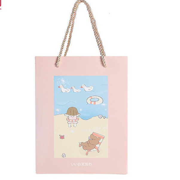 [Combo 3] Túi giấy đựng quà hoạ tiết hoạt hình dễ thương - Túi quà tặng cute sinh nhật, 20/11