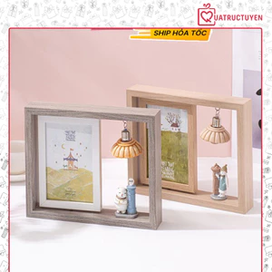 Khung ảnh để bàn 2in1 kèm đèn treo độc đáo 24x4.2x19.8cm (gấu/thỏ)-quà tặng bạn gái, đồng nghiệp