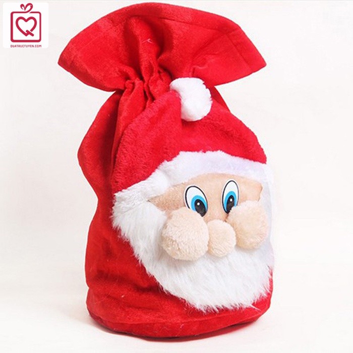 Bộ quần áo ông già noel người lớn vải nhung 7 phụ kiện (40-80kg)