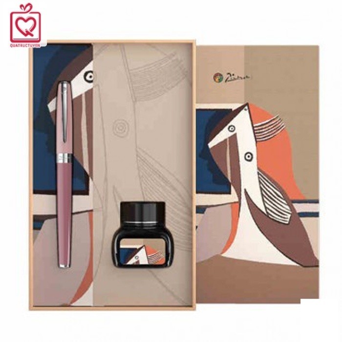 Bộ quà tặng bút Picasso cao cấp nghệ thuật Morandi 717F kèm lọ mực cô giáo 20/11 các dịp đặc biệt