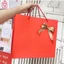 Túi giấy đựng quà tặng màu đỏ có nơ chất liệu bìa cứng, túi quà sinh nhật kỷ niệm đẹp mắt