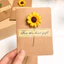 Thiệp giấy kraft Vintage hoa hướng dương/ hoa khô, thiệp handmade tặng 20/11 sinh nhật