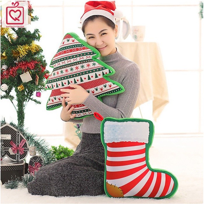 Gối ôm Giáng Sinh Chiếc Tất Quà tặng Trang trí noel Giáng Sinh