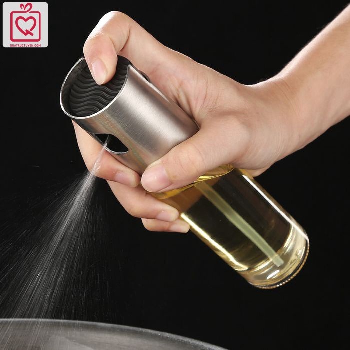 Bình xịt dầu ăn thủy tinh 100ml cao cấp tiện lợi cho nhà bếp
