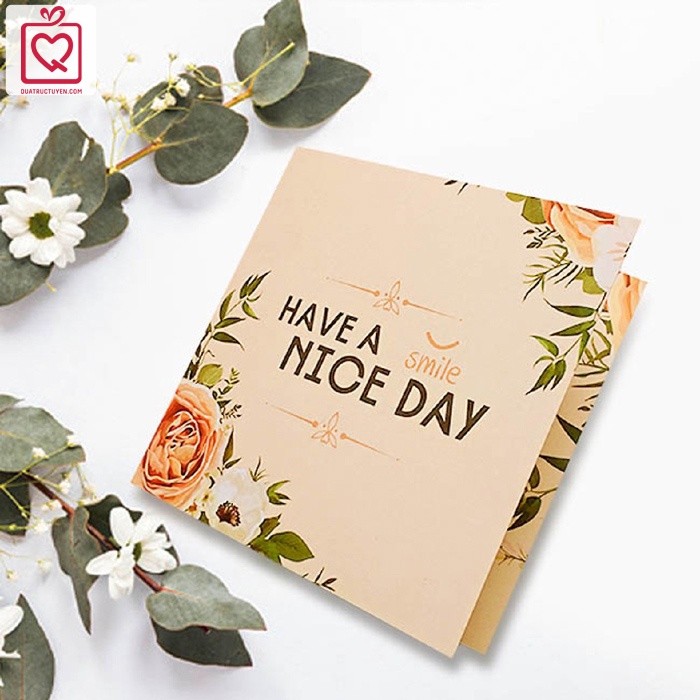 Combo 5 Thiệp mừng vuông gấp Have a Nice day