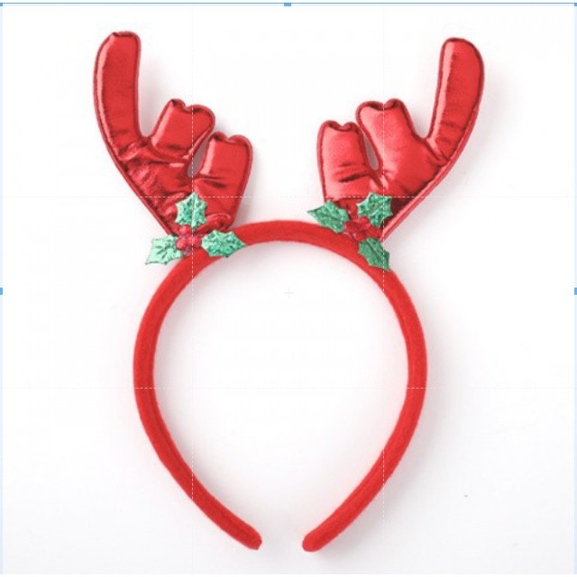 Bờm sừng tuần lộc giáng sinh Noel, phụ kiện cài tóc bạn gái, bé gái dễ thương