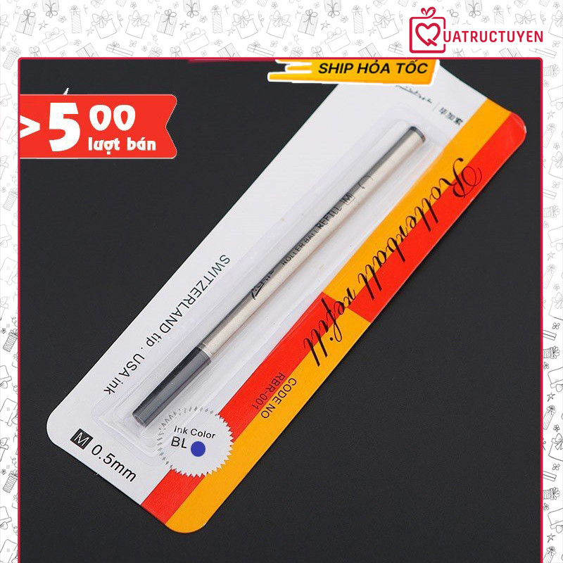 Ruột bút ký dạ bi Picasso chính hãng ngòi 0.5mm (Mực xanh/đen)