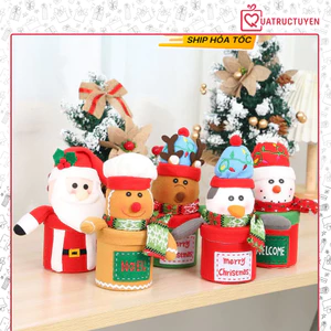 Hộp đựng kẹo giáng sinh hình Ông già noel, Người Tuyết, Tuần lộc - Quà tặng Trang trí noel