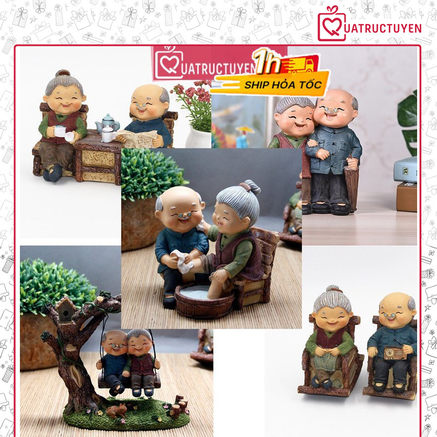 Mô hình tượng ông bà anh 7 kiểu Yêu thương hạnh phúc