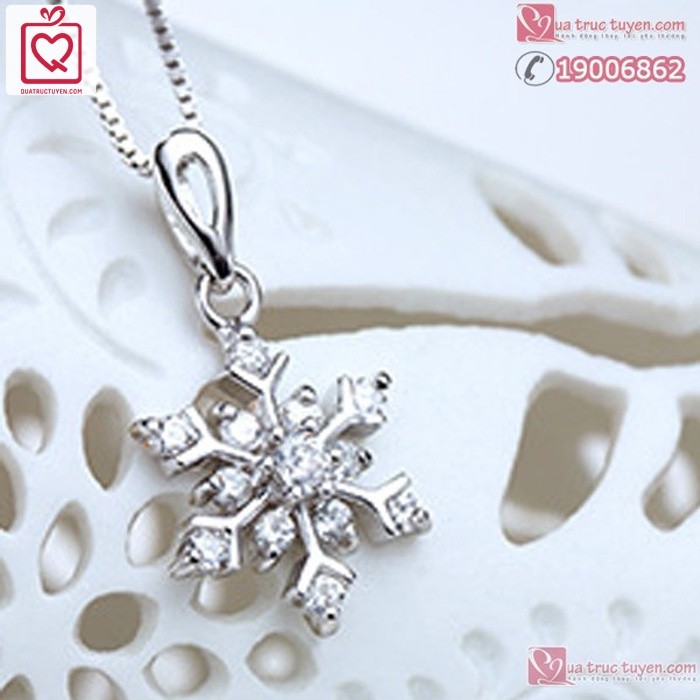 Dây chuyền bạc bông tuyết, dây chuyền bạc925 thích hợp tặng bạn gái,mẹ nhân dịp , sinh nhật