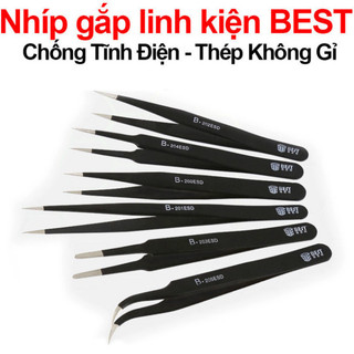 Nhíp gắp linh kiện BEST loại tốt, Nhíp chống tĩnh điện ESD bằng thép không gỉ