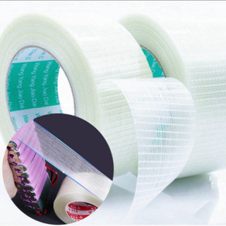 Băng dính/băng keo sợi thuỷ tinh caro 1 mặt, cuộn 50 mét