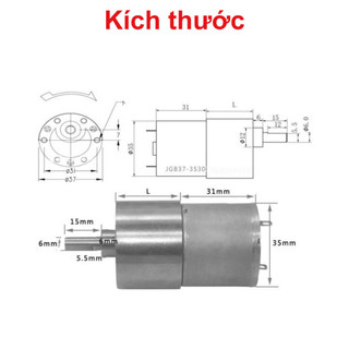 Động cơ giảm tốc JGB37-3530 12V/24V nhiều tốc độ