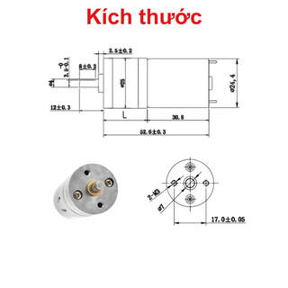 Động cơ giảm tốc JGA25 370,12/24V nhiều tốc độ