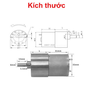 Động cơ giảm tốc JGB37-3530 12V/24V nhiều tốc độ