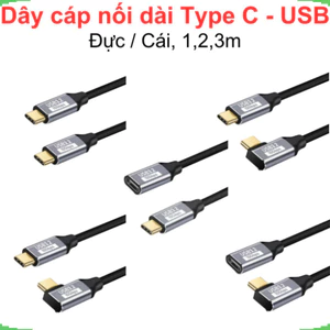 Dây cáp nối dài Type C USB 3.1 gen 2 10Gbps PD 100w hỗ trợ 4k 60hz