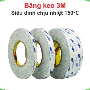 Băng keo tản nhiệt 3M màu đục, siêu dính chịu nhiệt 150 độ cuộn 10 mét