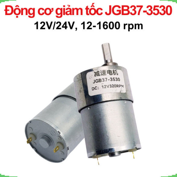 Động cơ giảm tốc JGB37-3530 12V/24V nhiều tốc độ