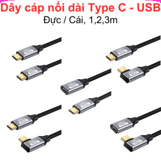 Dây cáp nối dài Type C USB 3.1 gen 2 10Gbps PD 100w hỗ trợ 4k 60hz