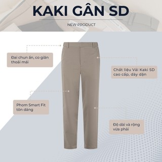 [BEST SELLER] Quần dài kaki nam SD, chất liệu Kaki gân Hàn Quốc chuẩn form tôn dáng sang trọng - POLOMANOR